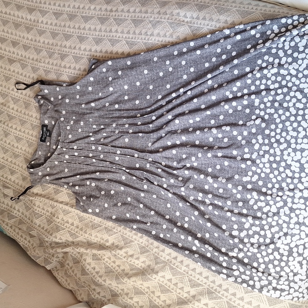 Perceptions New York | polkadot dress | grey | L/XL